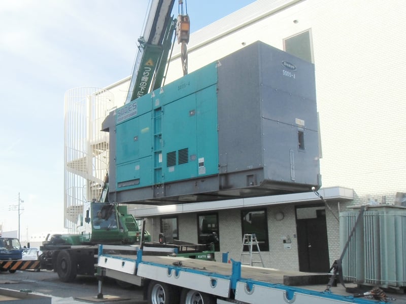 仮設発電機設置